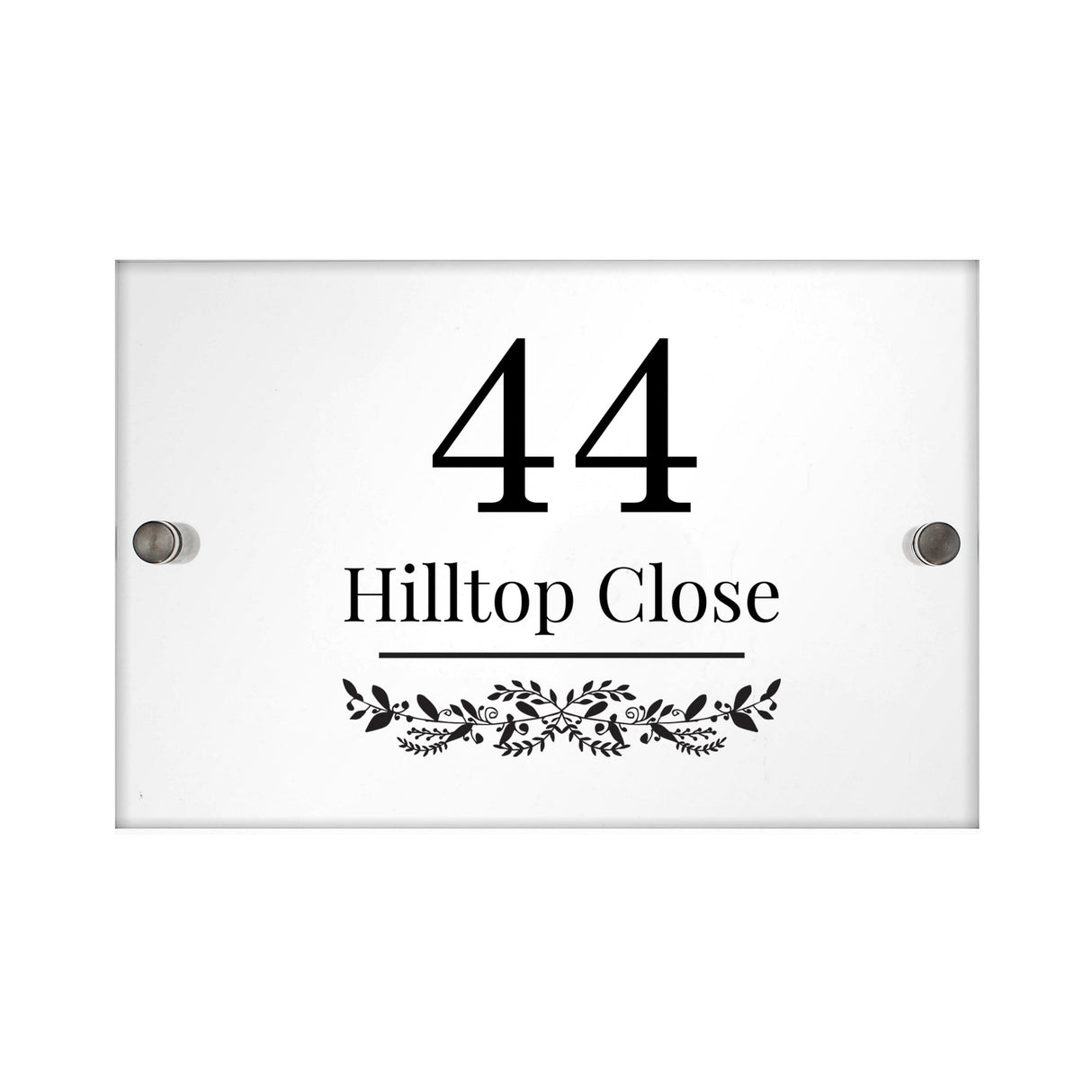 Personalised Botanical Acrylic House Sign: 3 - House Signs By Gift Moments