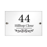 Personalised Botanical Acrylic House Sign: 3 - House Signs By Gift Moments