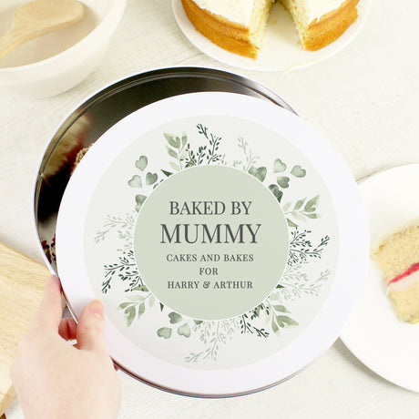 Personalised Botanical Cake Storage Tin: 4 - Storage By Gift Moments