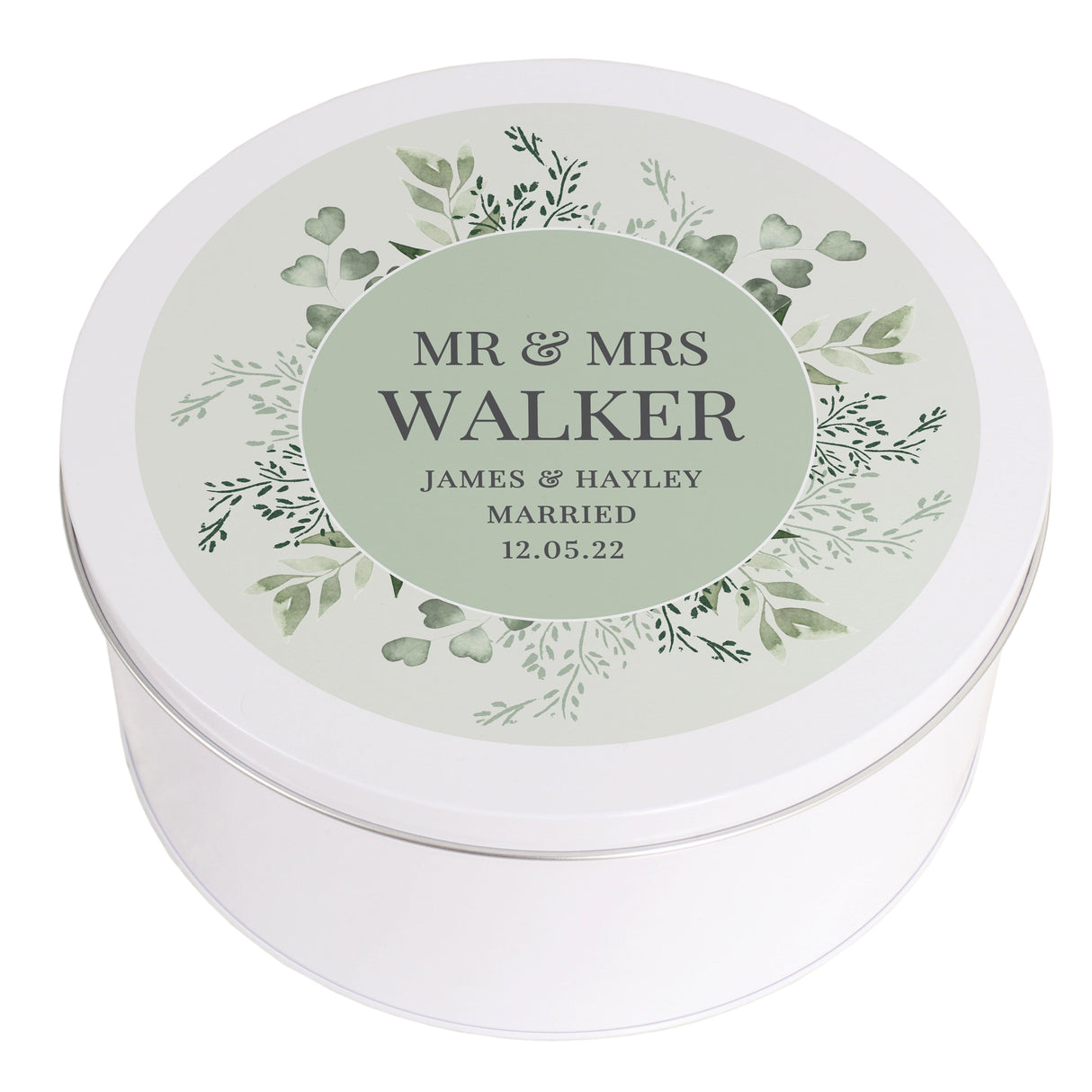 Personalised Botanical Cake Storage Tin: 5 - Storage By Gift Moments