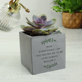 Personalised Botanical Concrete Plant Pot: 6 - Pots & Planters By Gift Moments