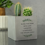 Personalised Botanical Concrete Plant Pot: 4 - Pots & Planters By Gift Moments