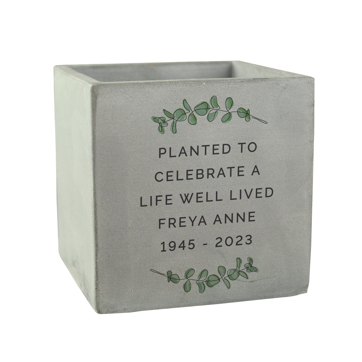 Personalised Botanical Concrete Plant Pot: 5 - Pots & Planters By Gift Moments