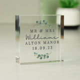 Personalised Botanical Crystal Token Gift: 3 - Crystal Tokens By Gift Moments