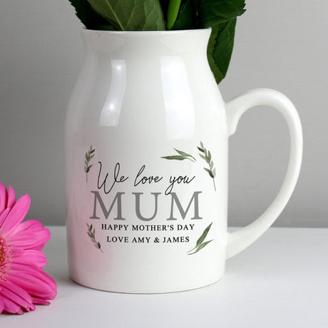 Personalised Botanical Flower Jug Vase: 2 - Vases By Gift Moments