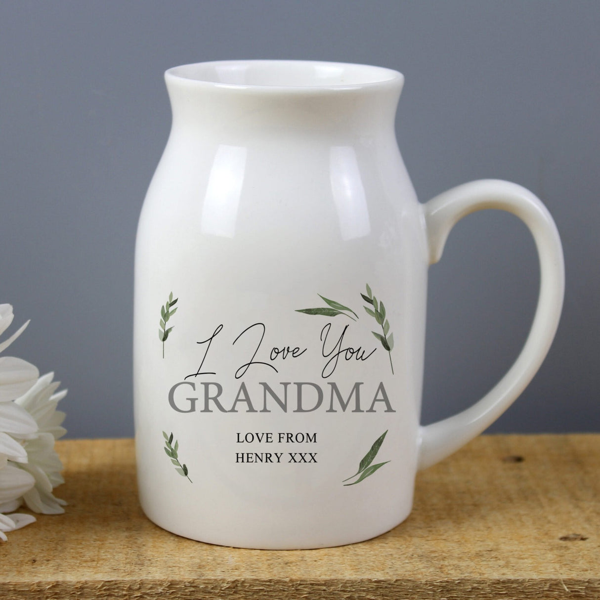 Personalised Botanical Flower Jug Vase: 5 - Vases By Gift Moments