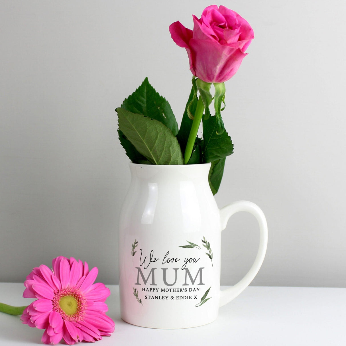 Personalised Botanical Flower Jug Vase: 3 - Vases By Gift Moments