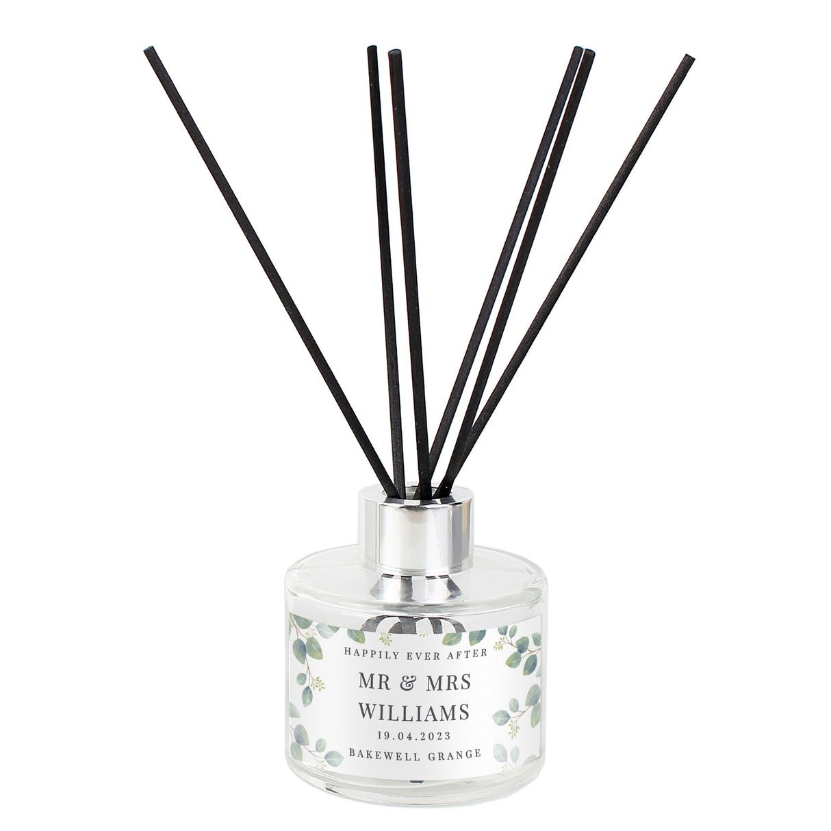 Personalised Botanical Reed Diffuser: 4 - Reed Diffusers By Gift Moments