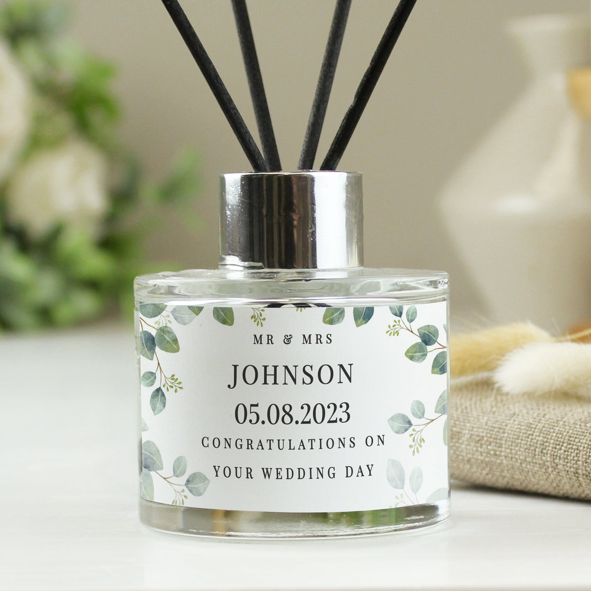 Personalised Botanical Reed Diffuser: 3 - Reed Diffusers By Gift Moments