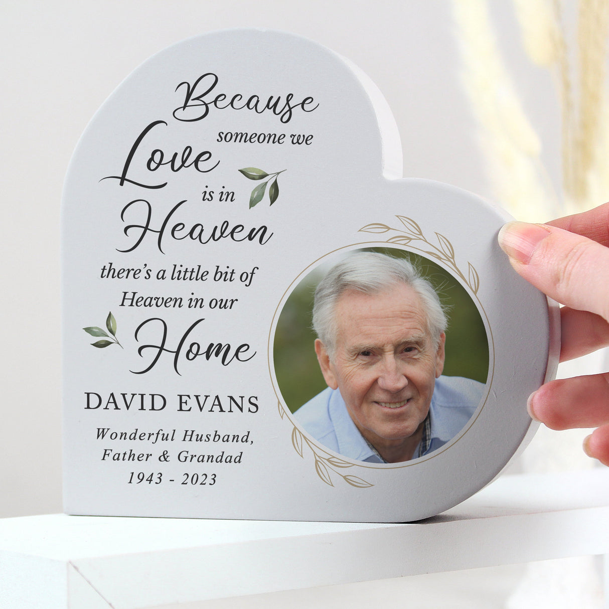 Personalised Botanical Memorial Heart Ornament: 1 - Ornaments By Gift Moments