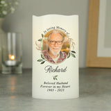 Personalised Botanical Memorial LED Candle: 3 - LED Lighting By Gift Moments