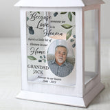 Personalised Botanical Memorial Lantern with Photo: 3 - LED Lighting By Gift Moments