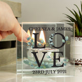 Personalised Botanical Glass Tea Light Holder: 1 - Candle Holders By Gift Moments