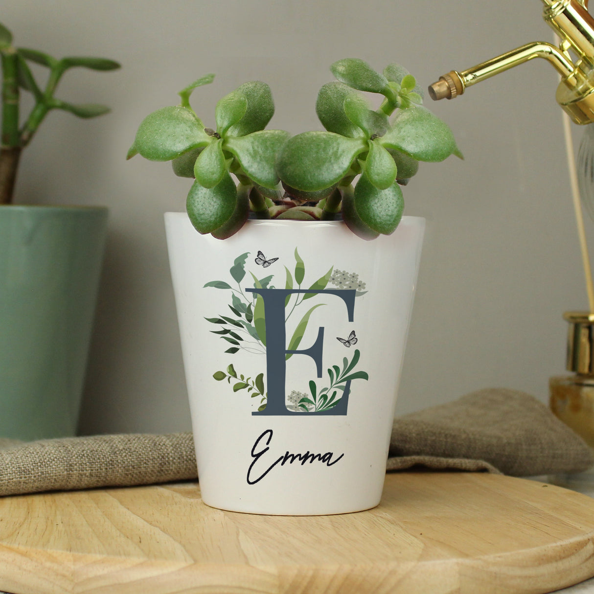 Personalised Ceramic Botanical Plant Pot: 1 - Pots & Planters By Gift Moments