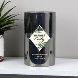 Personalised Botanical LED Candle in Smoked Glass: 3 - LED Lighting By Gift Moments