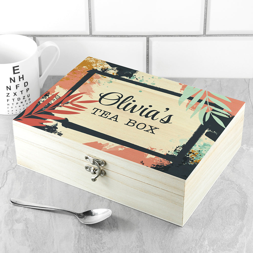 Personalised Botanical Tea Box Selection: 1 - Tea Boxes By Gift Moments