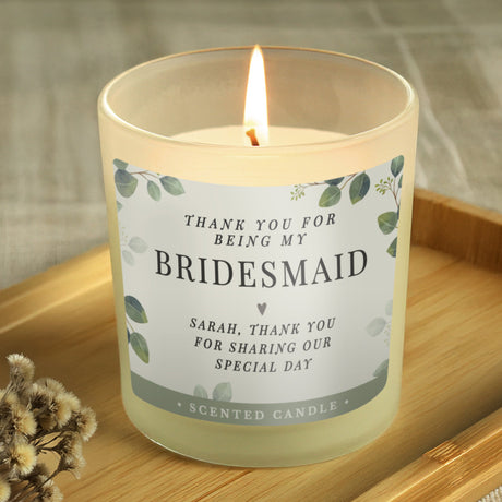 Personalised Botanical Candle for Wedding Party: 3 - Candles By Gift Moments