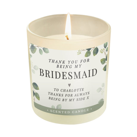 Personalised Botanical Candle for Wedding Party: 5 - Candles By Gift Moments