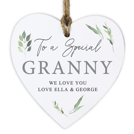 Personalised Wooden Heart Decoration: 6 - Decorations By Gift Moments