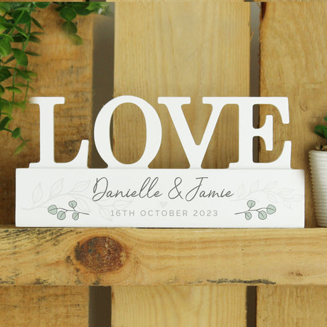 Personalised Wooden Love Ornament: 2 - Ornaments By Gift Moments