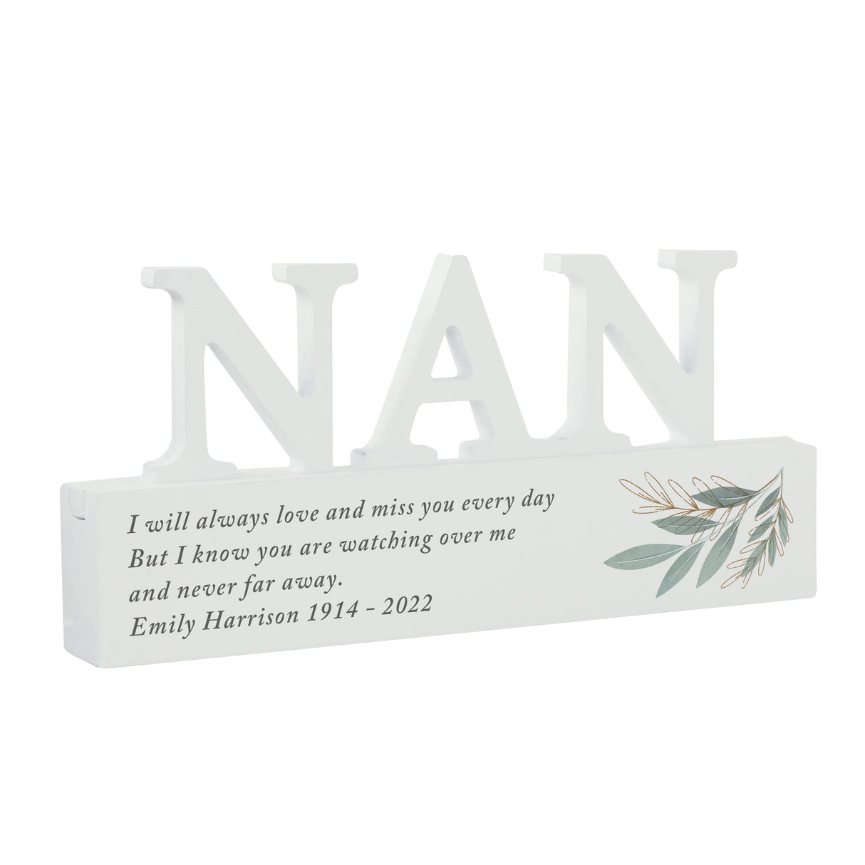 Personalised Wooden Nan Keepsake Ornament: 4 - Ornaments By Gift Moments