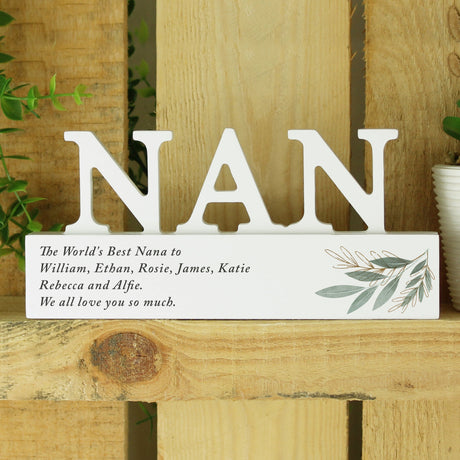 Personalised Wooden Nan Keepsake Ornament: 3 - Ornaments By Gift Moments