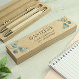 Personalised Eucalyptus Wooden Pen and Pencil Set: 2 - Pens & Pencils By Gift Moments