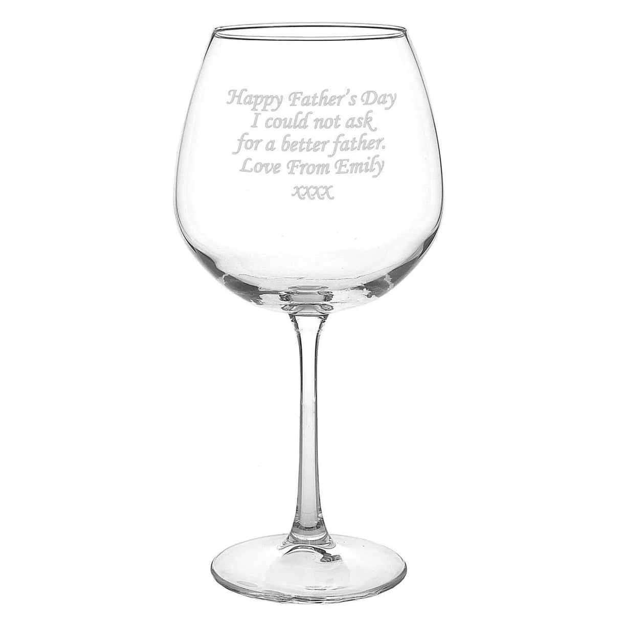 Personalised Wine Bottle Glass: 2 - Wine Glasses By Gift Moments