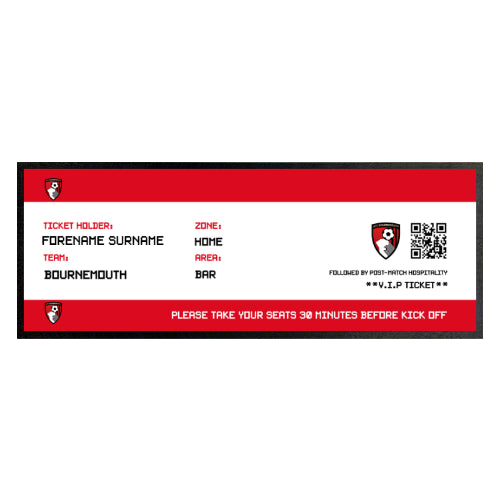 Personalised Bournemouth AFC Bar Runner: 1 - Barware By Bournemouth