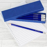 Personalised Blue HB Pencils - Box of 12: 1 - Pens & Pencils By Gift Moments