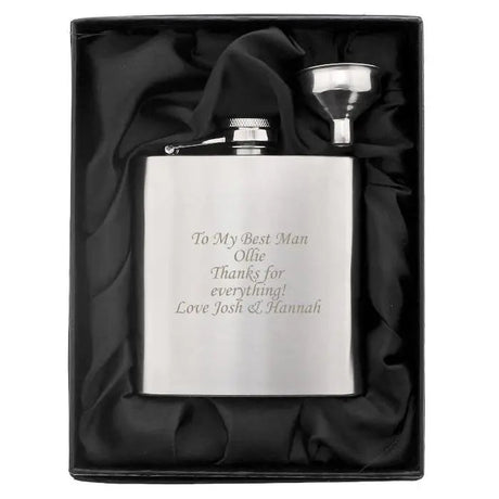 Personalised Stainless Steel Hip Flask in Box: 5 - Hip Flasks By Gift Moments