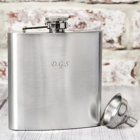 Personalised Stainless Steel Hip Flask in Box: 3 - Hip Flasks By Gift Moments