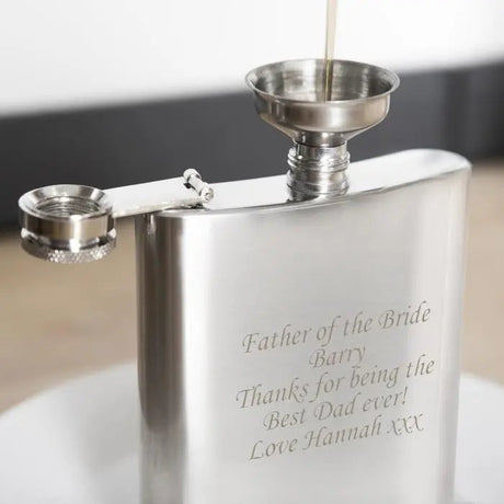 Personalised Stainless Steel Hip Flask in Box: 2 - Hip Flasks By Gift Moments