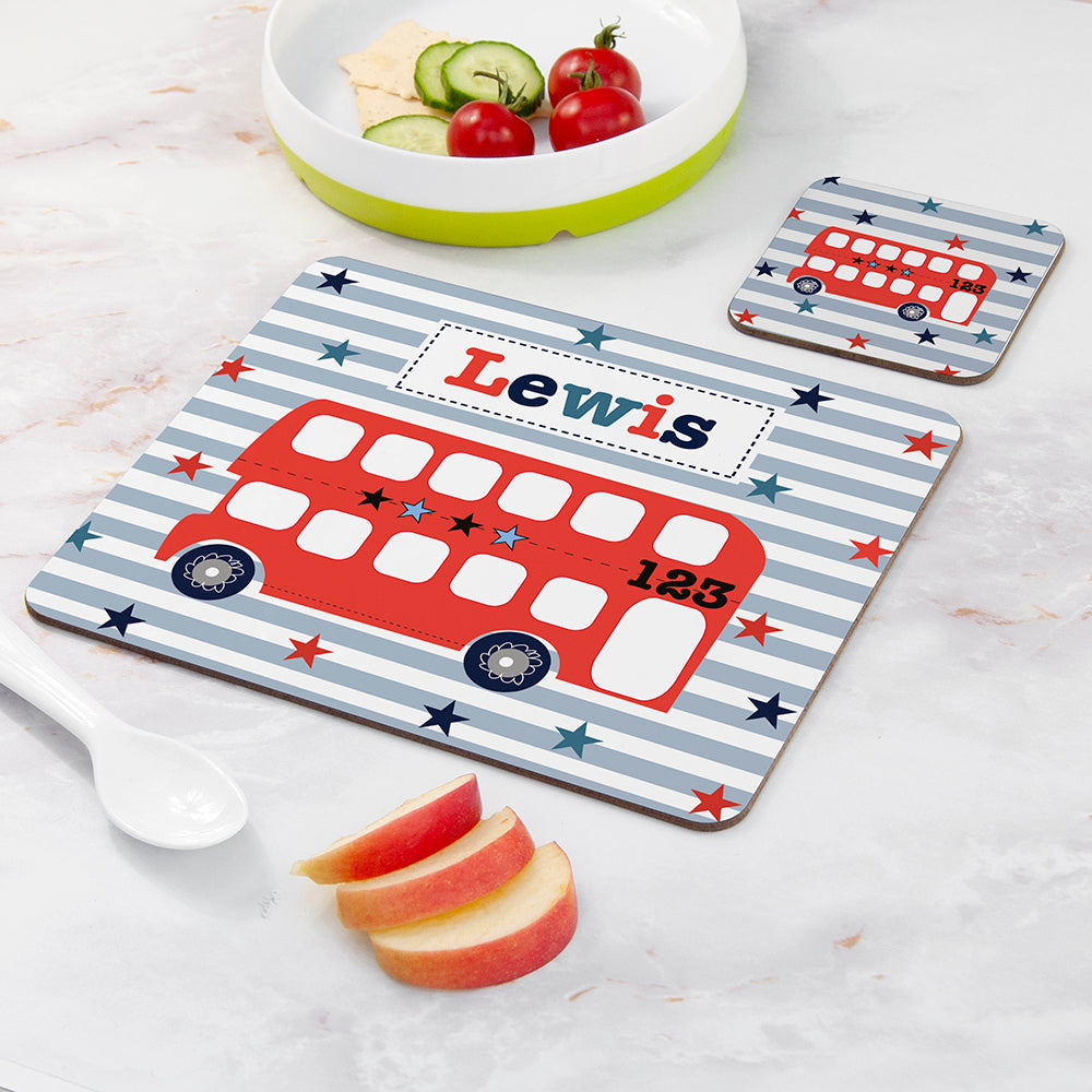 Personalised Boy’s Placemat and Coaster Set: 13 - Placemats By Gift Moments