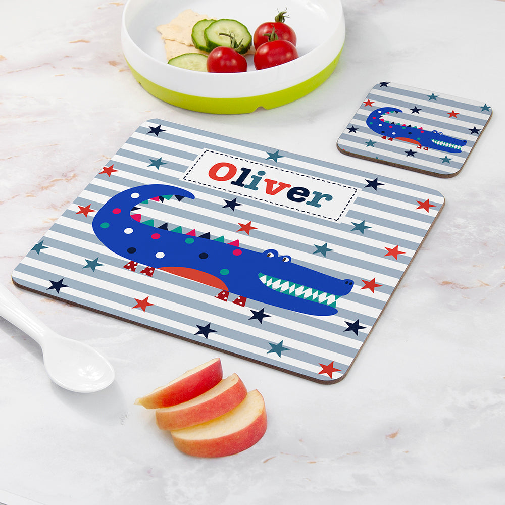 Personalised Boy’s Placemat and Coaster Set: 15 - Placemats By Gift Moments