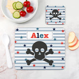 Personalised Boy’s Placemat and Coaster Set: 8 - Skull - Placemats By Gift Moments