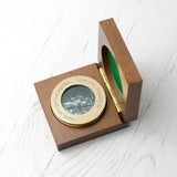 Personalised Brass Travel Compass & Wooden Box: 2 - Compasses By Gift Moments