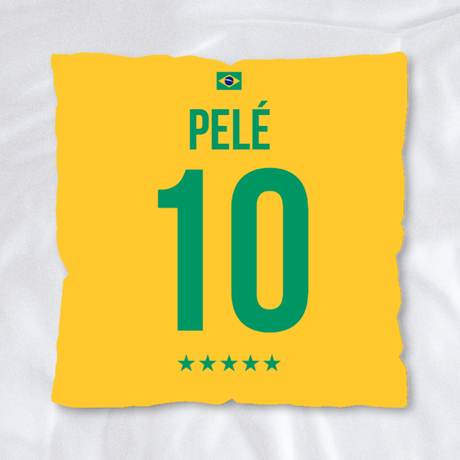 Personalised Brazil Pele Legend Cushion 18’’: 2 - Cushions By Brazil