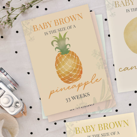 Personalised Bump to Baby Pregnancy Milestone Cards: 4 - Keepsakes By Gift Moments