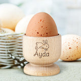 Personalised Bunny Wooden Egg Cup: 4 - Egg Cups By Gift Moments