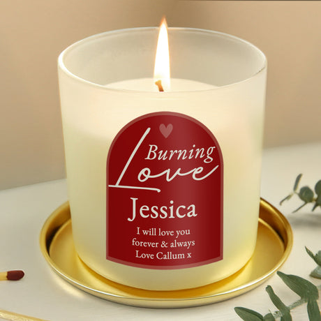 Personalised Burning Love Candle Jar: 4 - Candles By Gift Moments