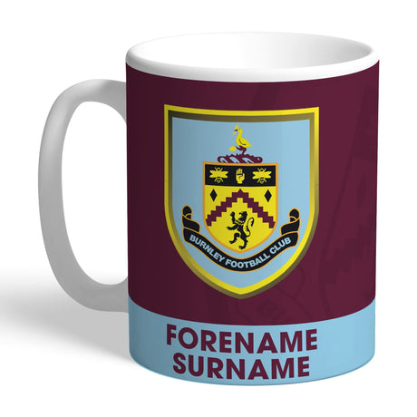 Personalised Burnley FC Bold Crest Mug: 1 - Mugs By Burnley