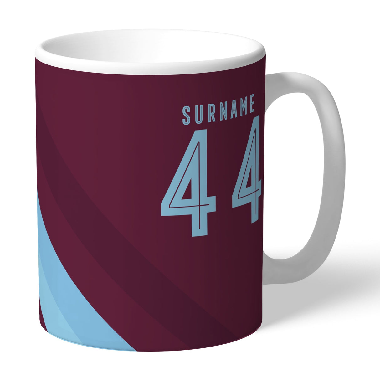 Personalised Burnley FC Stripe Mug: 1 - Mugs By Burnley