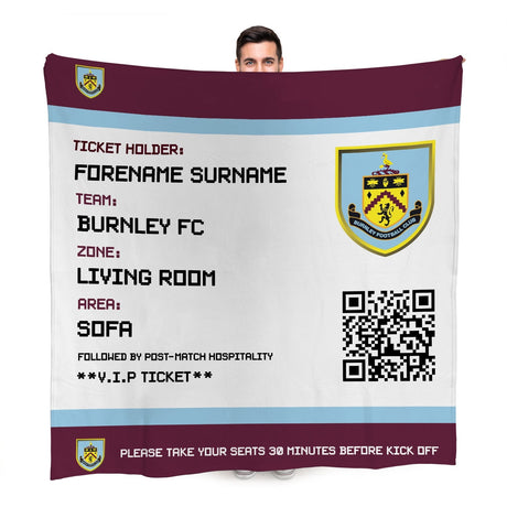 Personalised Burnley FC Fleece Blanket: 1 - Blankets By Burnley