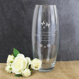 Personalised Butterflies and Flowers Vase: 4 - Vases By Gift Moments