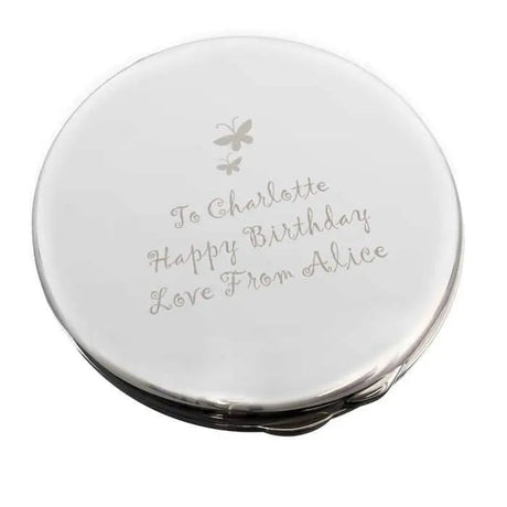 Personalised Butterfly Compact Mirror: 3 - Compact Mirrors By Gift Moments