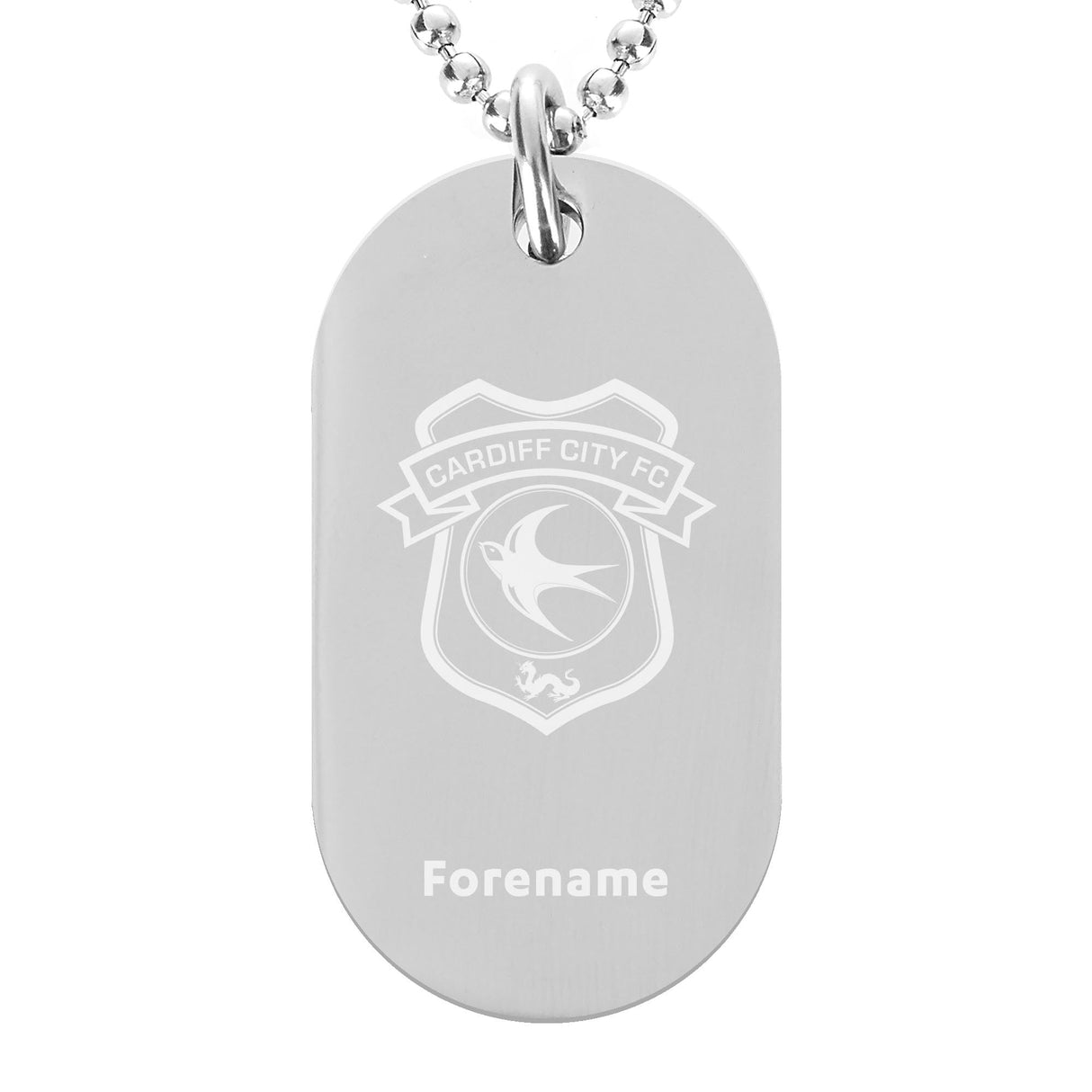 Personalised Cardiff City FC Crest Dog Tag: 1 - Necklaces By Cardiff City