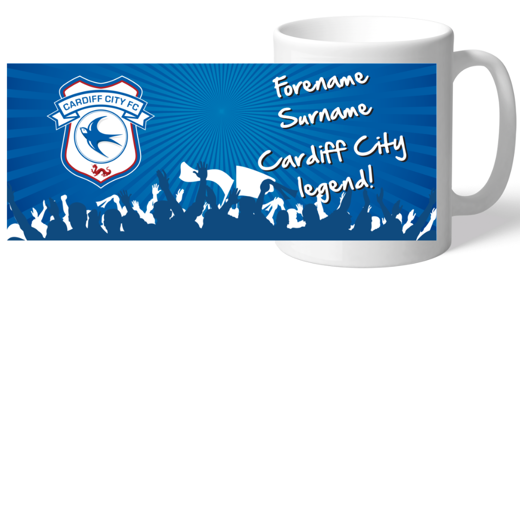 Cardiff City FC Personalised Legend Mug: 2 - Mugs By Cardiff City