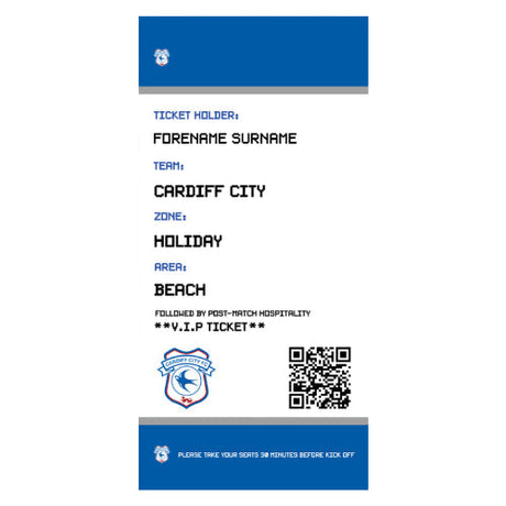 Personalised Cardiff City FC Beach Towel: 1 - Towels By Cardiff City