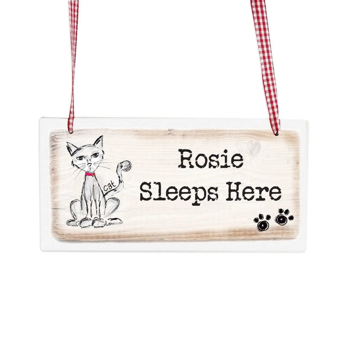 Personalised Wooden Cat Sign: 2 - Signs & Plaques By Gift Moments